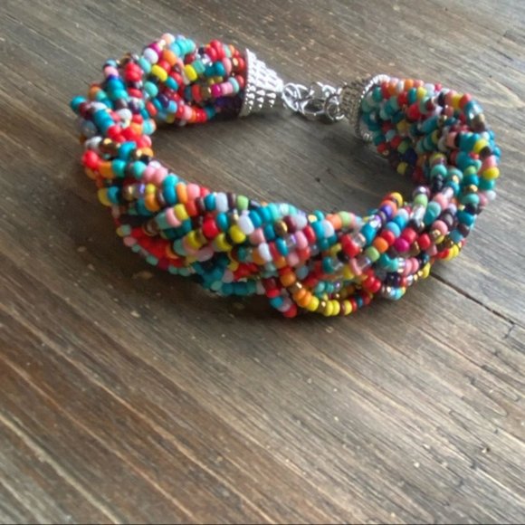 Alquimia Jewelry - STONE SEEDS BALI SOLVER STATEMENT BRACELET
